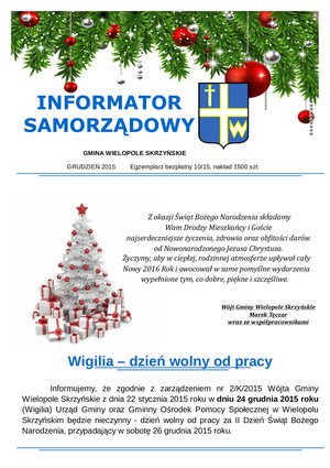 Informator Samorządowy - grudzień 2015