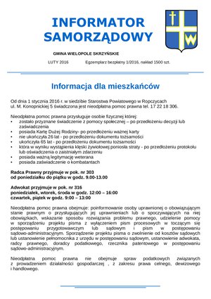 Informator Samorządowy - luty 2016