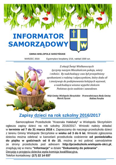 Informator Samorządowy - marzec 2016