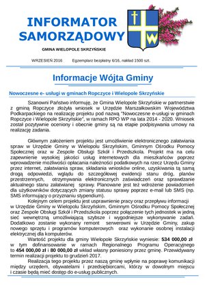 Informator Samorządowy - wrzesień 2016