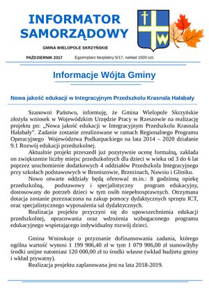 Informator Samorządowy - październik 2017