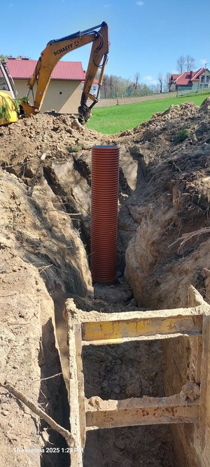 Budowa sieci kanalizacji sanitarnej w miejscowości Glinik