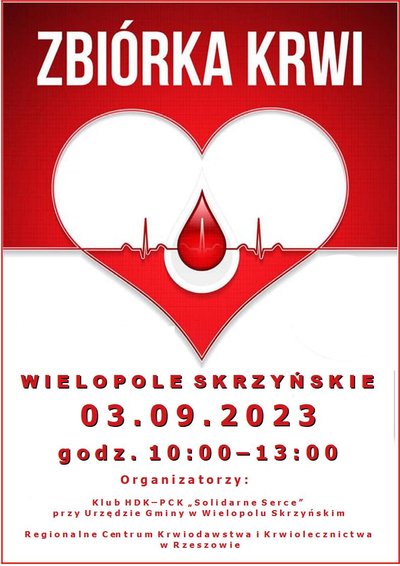 Akcja Honorowego Oddawania Krwi - 3 września 2023 r.