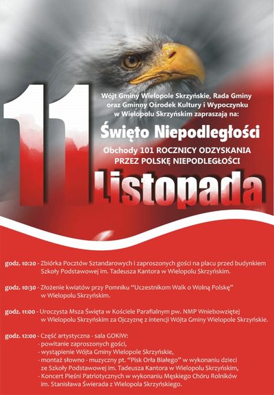 Święto Niepodległości - 11 listopada 2019 rok