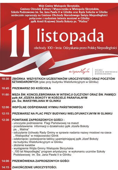 Święto Niepodległości - 11 listopada 2018 rok
