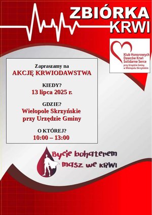 Akcja honorowego oddawania krwi w Wielopolu Skrzyńskim - 13 lipca 2025 r.