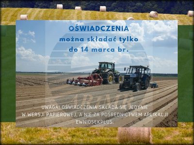 Składanie oświadczeń potwierdzających brak zmian w 2019 roku w odniesieniu do wniosku o przyznanie płatności bezpośrednich złożonego w 2018 roku