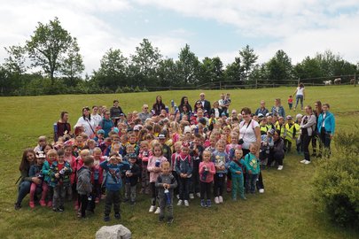 Spotkanie integracyjne z okazji Dnia Dziecka w ramach realizowanego projektu pn. "Nowa Jakość Edukacji w Integracyjnym Przedszkolu Krasnala Hałabały”.
