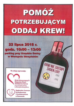 Pomóż potrzebującym -  oddaj krew!