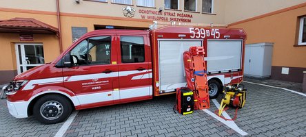 Zakup sprzętu ratowniczego wykorzystywanego w akcjach ratowniczych dla jednostki OSP Wielopole Skrzyńskie w ramach Darowizny otrzymanej z Fundacji PKO Banku Polskiego.
