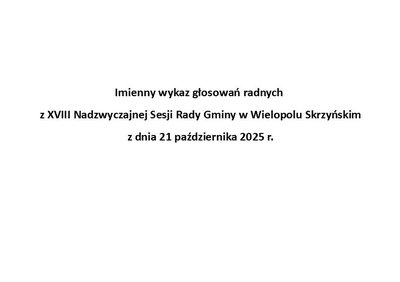 Imienny wykaz głosowań radnych