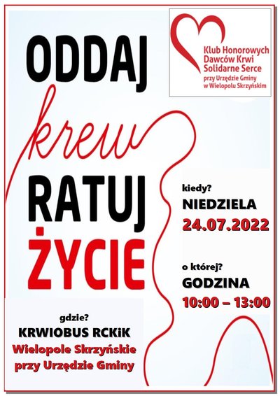 Akcja Honorowego Oddawania Krwi - 24 lipca 2022 r.