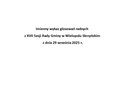 Imienny wykaz głosowań radnych