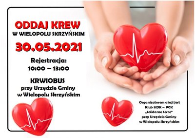 Akcja Honorowego Oddawania Krwi - 30 maja 2021r.