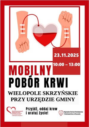 Akcja honorowego oddawania krwi - 23 listopada 2025 r.