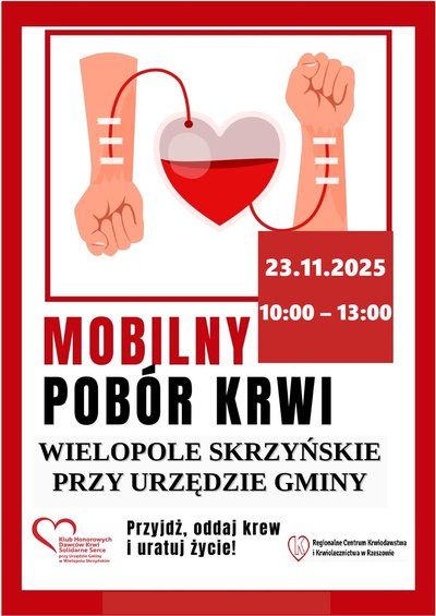 Akcja honorowego oddawania krwi - 23 listopada 2025 r.