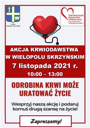 Akcja Honorowego Oddawania Krwi - 7 listopada 2021r.