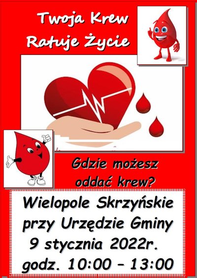 Akcja Honorowego Oddawania Krwi - 9 stycznia 2022r.
