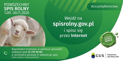 1 WRZEŚNIA RUSZA POWSZECHNY SPIS ROLNY 2020