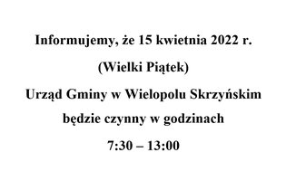 Informacja dla mieszkańców