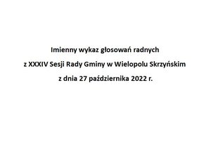 Imienny wykaz głosowań radnych