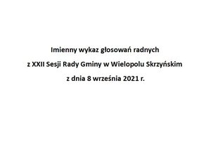 Imienny wykaz głosowań radnych