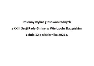 Imienny wykaz głosowań radnych