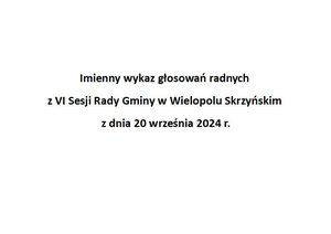 Imienny wykaz głosowań radnych
