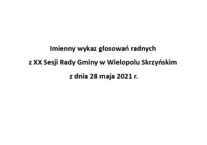 Imienny wykaz głosowań radnych