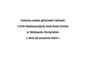 Imienny wykaz głosowań radnych