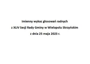 Imienny wykaz głosowań radnych