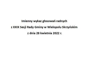 Imienny wykaz głosowań radnych