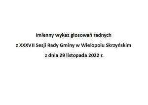 Imienny wykaz głosowań radnych
