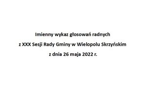 Imienny wykaz głosowań radnych