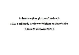 Imienny wykaz głosowań radnych