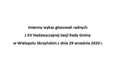 Imienny wykaz głosowań radnych