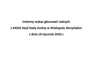 Imienny wykaz głosowań radnych