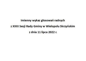 Imienny wykaz głosowań radnych