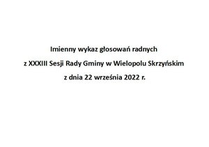 Imienny wykaz głosowań radnych