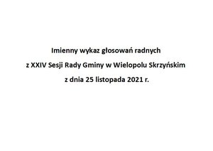 Imienny wykaz głosowań radnych
