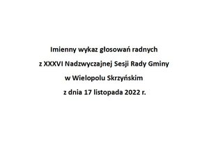 Imienny wykaz głosowań radnych