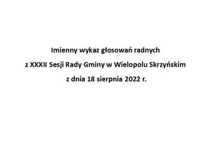 Imienny wykaz głosowań radnych