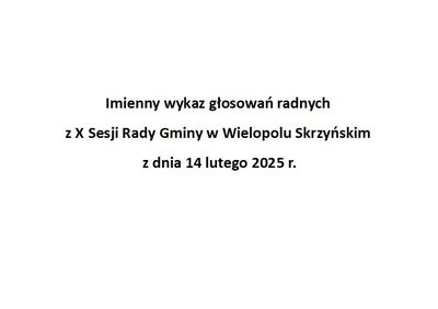 Imienny wykaz głosowań radnych