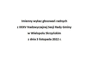 Imienny wykaz głosowań radnych