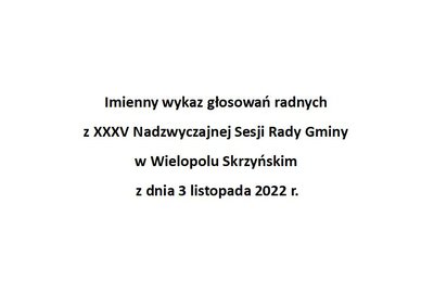 Imienny wykaz głosowań radnych