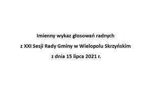 Imienny wykaz głosowań radnych