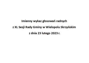 Imienny wykaz głosowań radnych