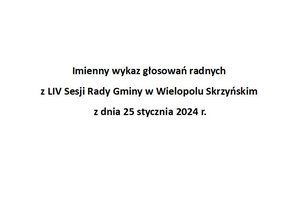 Imienny wykaz głosowań radnych