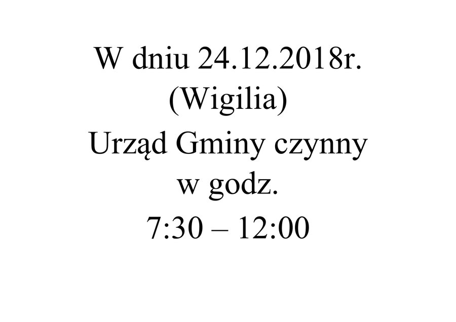 Informacja dla mieszkańców