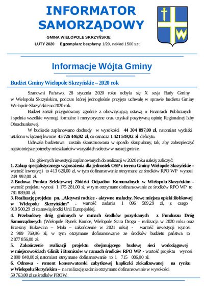 Informator Samorządowy - Luty 2020